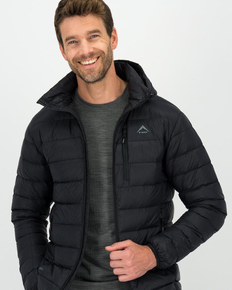 K-WAY MEN’S LOGAN DOWN HOODED JACKET