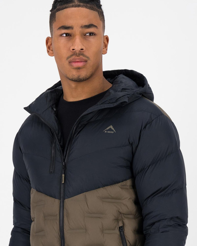 K-WAY MEN’S GAIKA QUILTED DOWN PUFFER JACKET